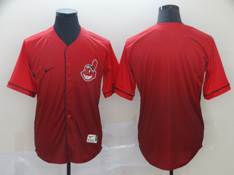 Men Cleveland Indians Blank Red Nike Fade MLB Jersey->colorado rockies->MLB Jersey